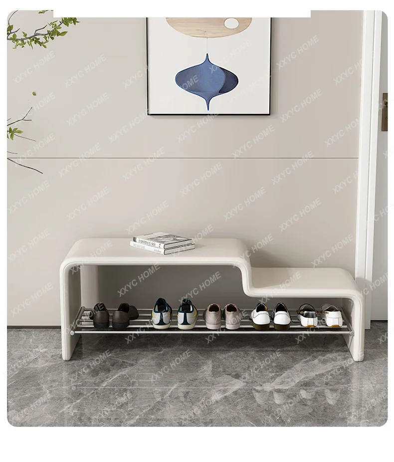 Y Shoe change stool integrated at the door of the house, shoe stool high and low strip stool children can sit