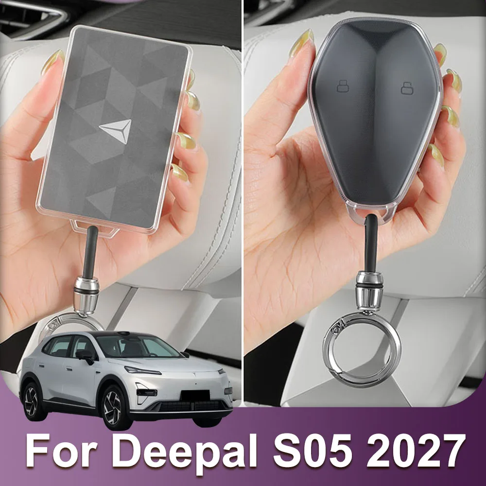 TPU Transparent Keycase Fit For Changan Deepal S05 2027 Card Key Protective Case Scratch-resistant Car Modification Supplies