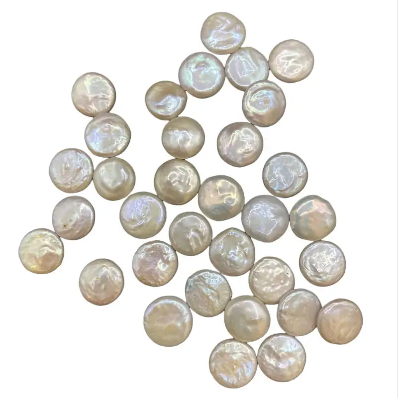 

2A Natural Freshwater Baroque Coin Beads Loose Punch Pearl Beads for Jewelry Diy Making Baroque Earrings Necklace Peandnt