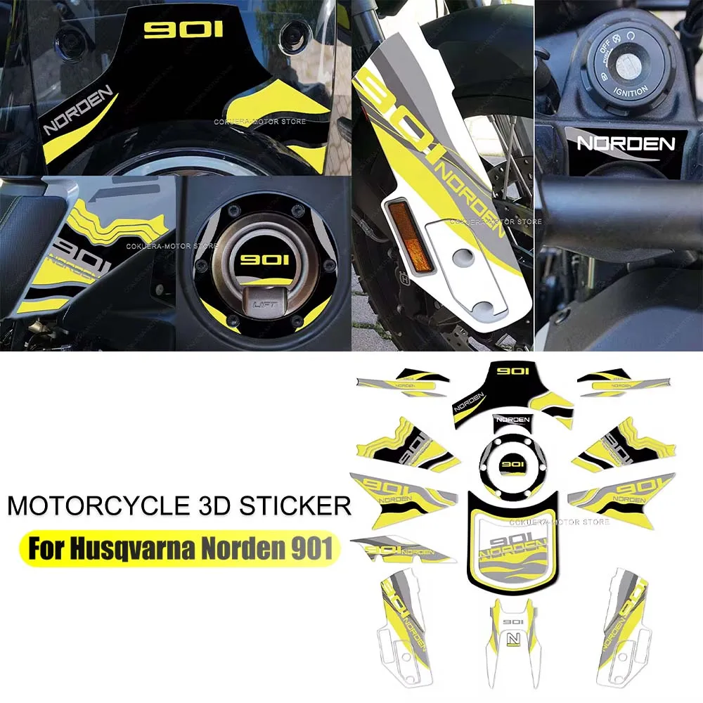 For Husqvarna norden 901 Motorcycle 3D protection stickers Motorcycle decorative stickers