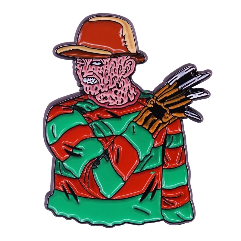 Halloween Horror Movie Series Character Brooch Metal Badge Fashion Jewellery Clothes Hat Backpack Accessory Gifts