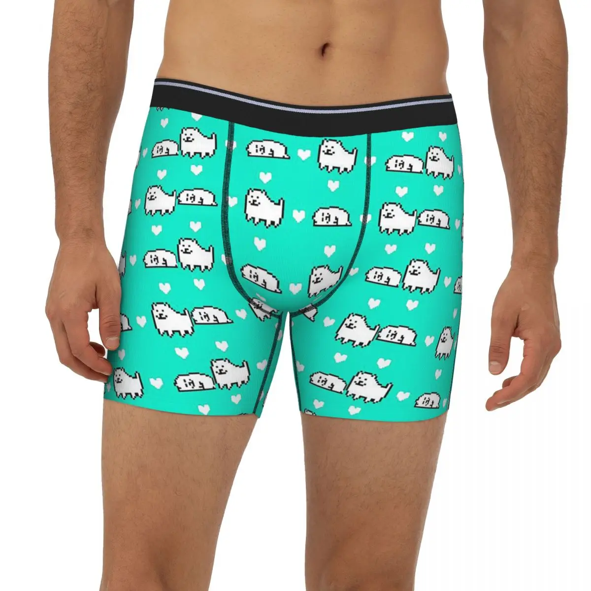 

Undertale Annoying Dog Video Game Cute Long Boxer Underpants Short Men Panties Breathable Underwear for Homme Man Boyfriend Gift