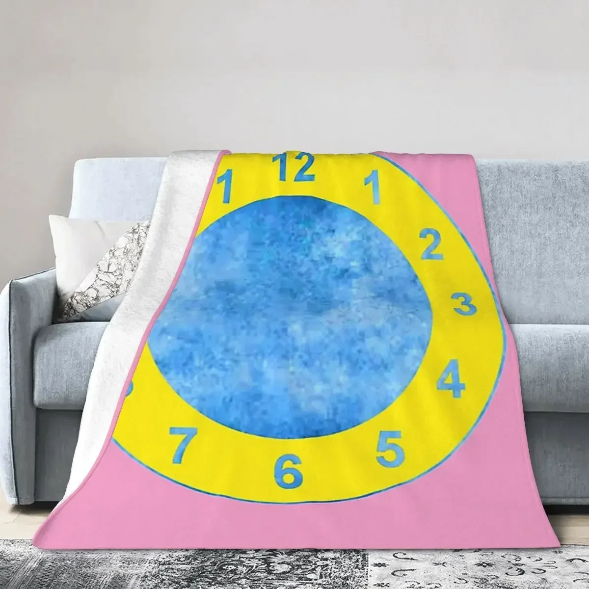 Clock Rug (The Big Comfy Couch) Blankets Soft Warm Flannel Throw Blanket Bedding for Bed Living room Picnic Travel Home Couch
