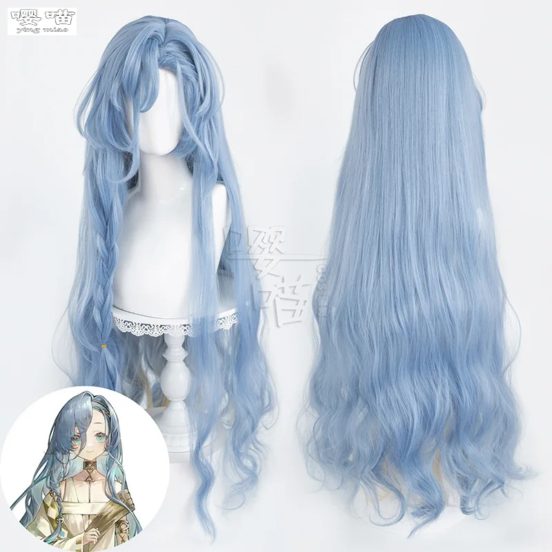 Game Reverse 1999 Thirty-Seven Cosplay Wig 105CM Light Blue Heat Resistant Synthetic Hair Anime Cosplay Wigs Halloween Men Women