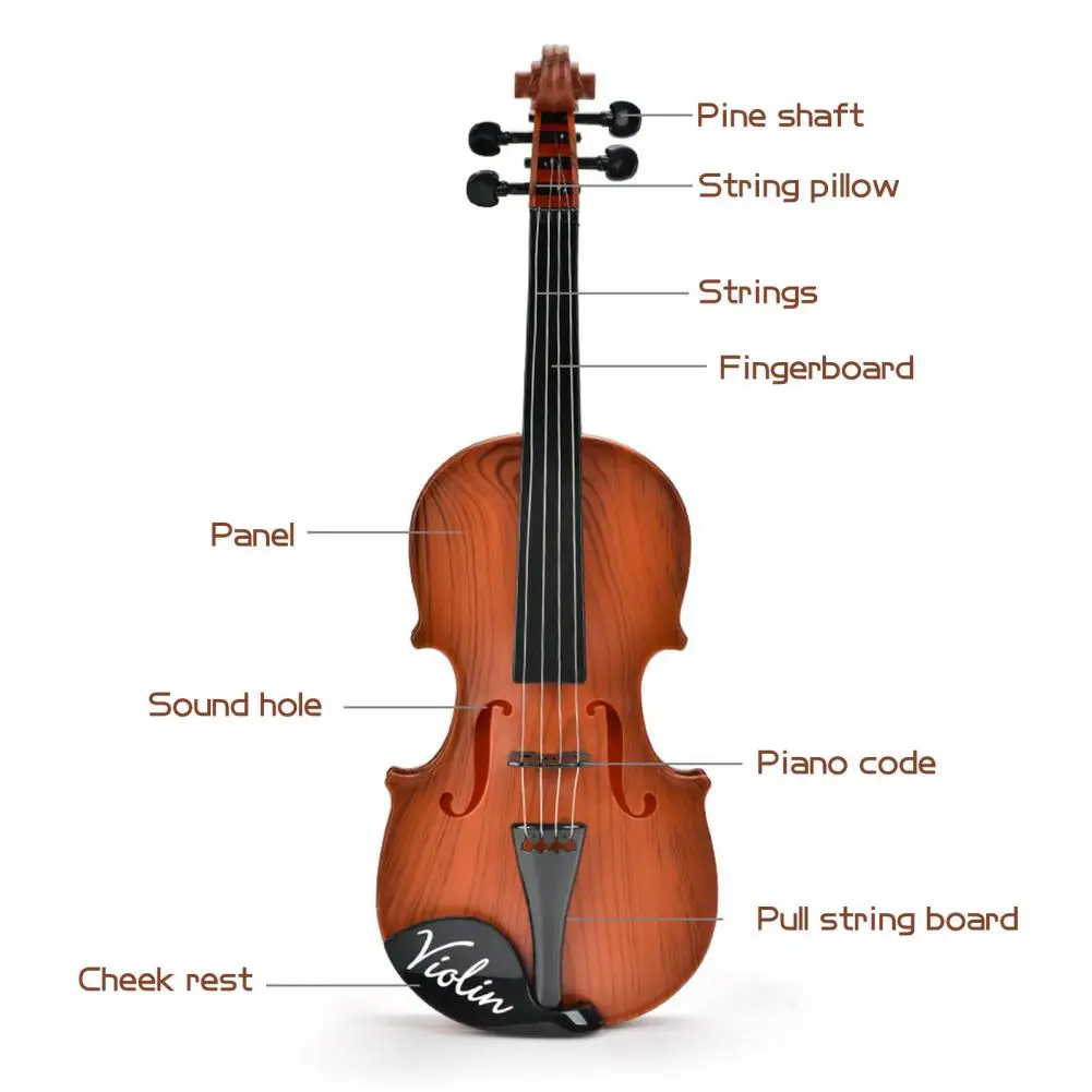 어린이 바이올린 장난감, 현실적인 모조 바이올린, 클래식 음악 학습, 초보자 조기 교육 악기 장난감