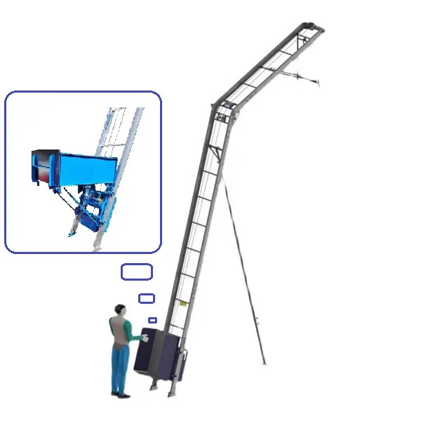 Electric Ladder Hoist 12m 39FT Aluminium Alloy Ladder Lift for Solar Panels Installation