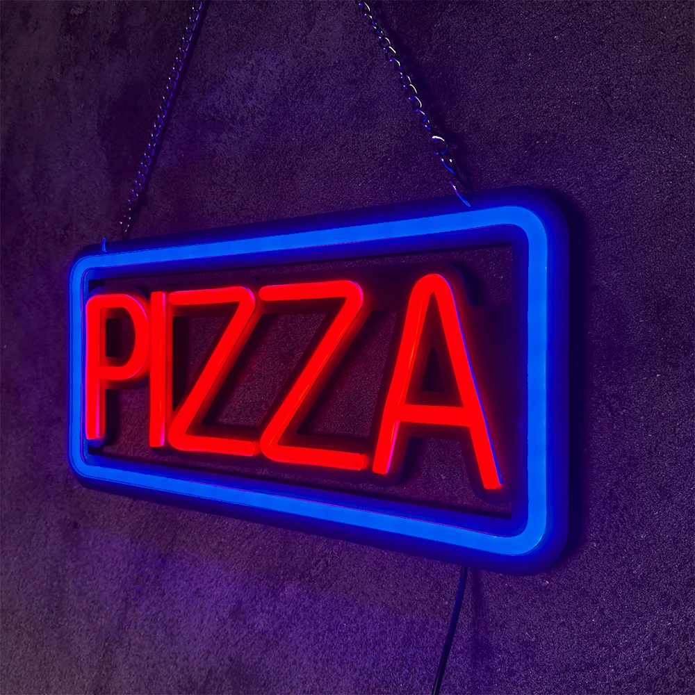 Wholesale LED Neon PIZZA Sign Bar Club Party Lighted Sign for Shop Hanging Decorative Background Signs