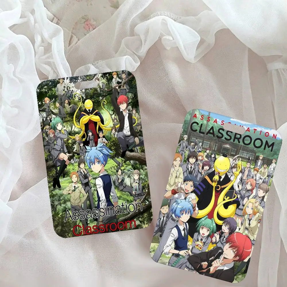 Funda para tarjetas deslizantes sin contacto con NFC de Manga A-Assassin C-Classroom para tarjetas de estudiante, tarjetas de autobús, tarjetas de identificación y permisos de trabajo
