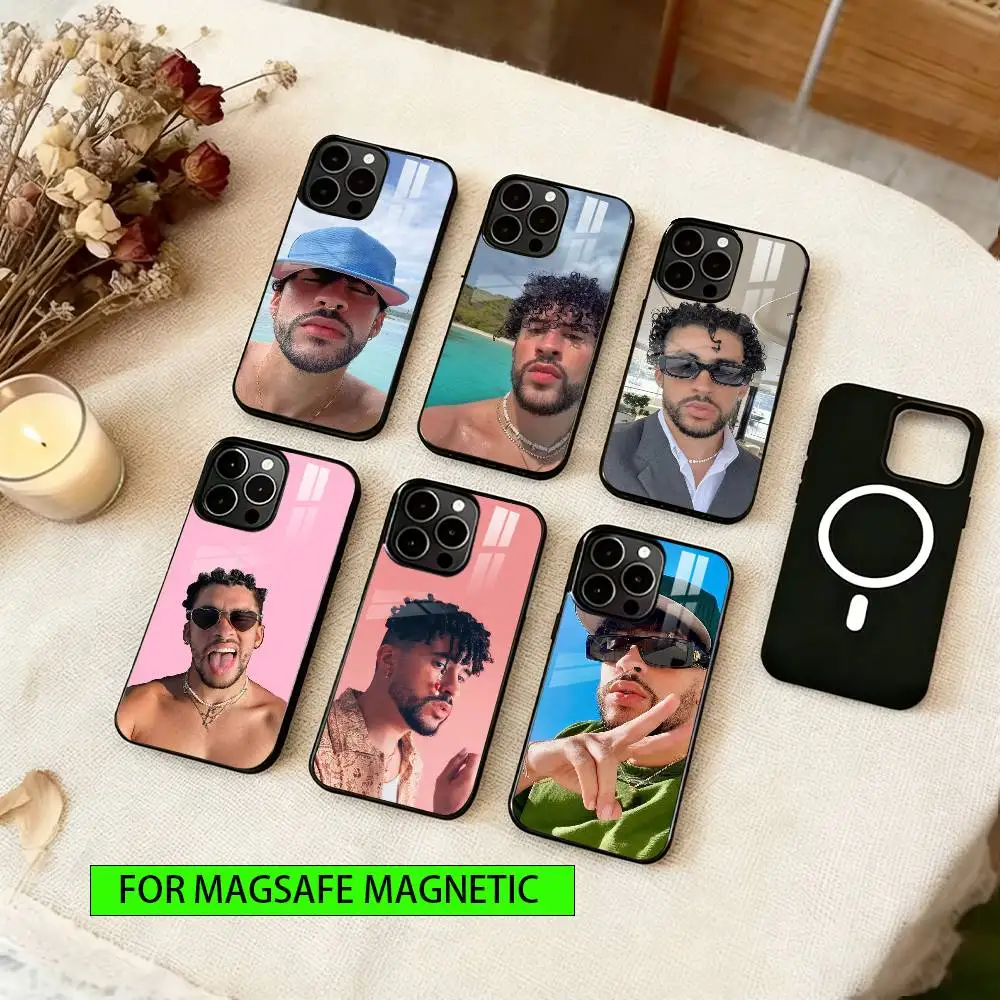 

Bad Bunny Phone Case For iPhone17,16,15,14,13,12,11 Plus,Pro Magnetic with Magsafe Wireless Charging
