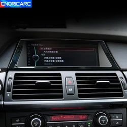 Car Styling Center Console Navigation Frame Decoration For BMW X5 E70 X6 E71 2008-2014 Stainless Steel Interior Accessories Trim