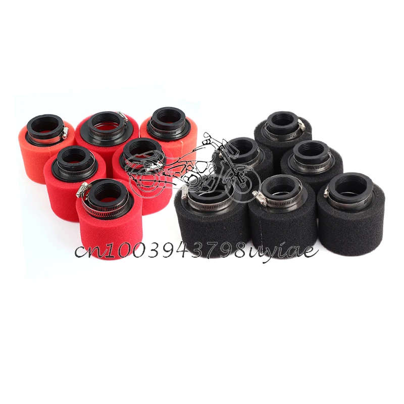 35mm 38mm 42mm 45mm 48mm stright Neck Foam Air Filter Sponge Cleaner Moped Scooter Dirt Pit Bike Motorcycle RED Kayo BSE