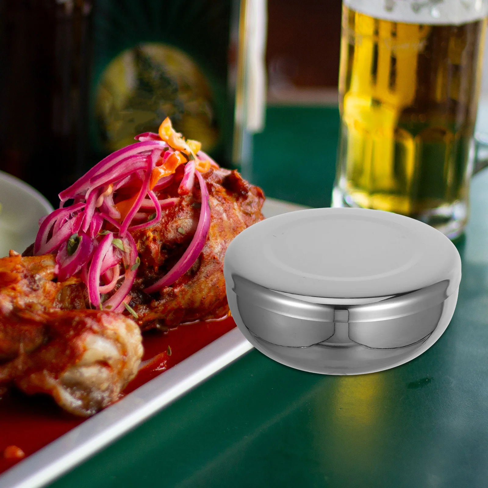 

3pcs Stainless Steel Rice Bowls Set Smooth Kitchen For Soup Salad Cold Noodle Prep Cooking Portable Mixing Bowl Home