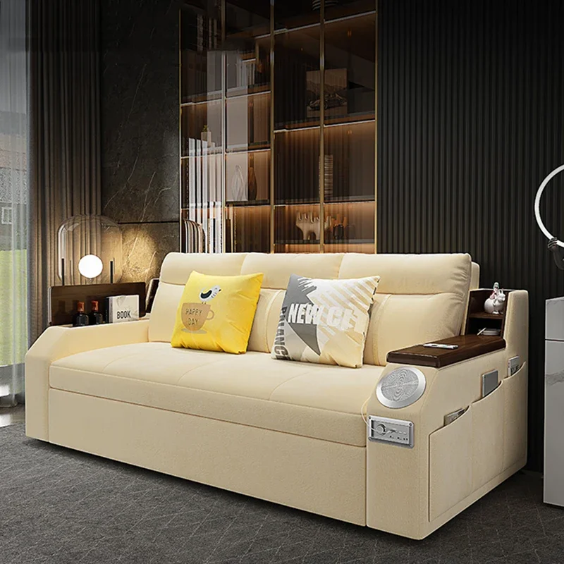 

Роскошные уникальные диваны-трансформеры с Bluetooth-колонкой, дизайнерские европейские минималистичные пуфы-кровати, модная мебель