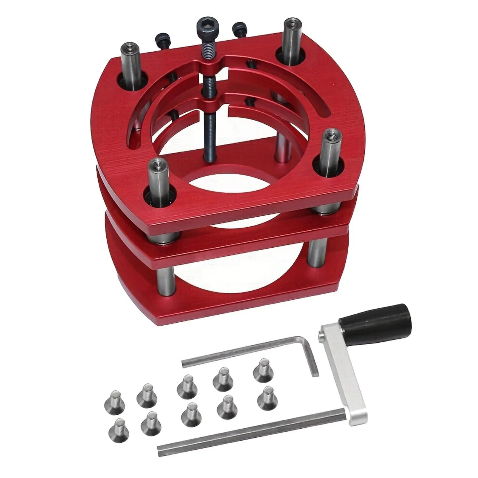 

Router Lift Base for Wood Router Trimmer Versatile Woodworking Engraving DIY Tool Max Lift 51mm Red for 64-66mm Diameter Motors