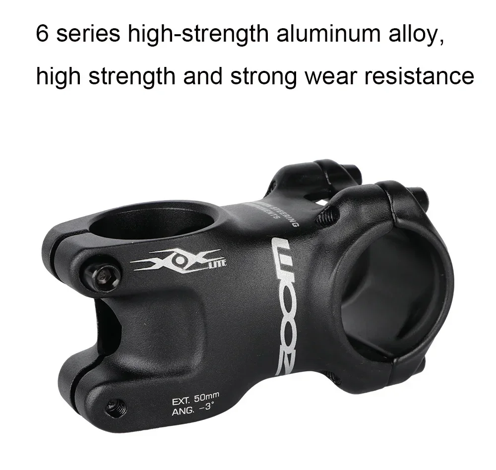 ZOOM XOX 3D forging technology and sandblasting anodetreatment length 40/50/60mm ±3 degree Suitable for 28.6mm Bicycle Stem