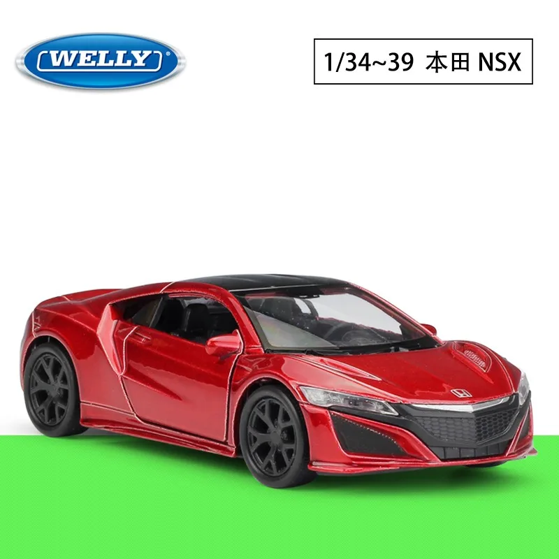 WELLY 1：34-36-39 2017 HONDA NS Car Model Simulated Alloy Toy Pullback HONDA Car Model Hobbies Collect Ornament Boy Birthday Gift