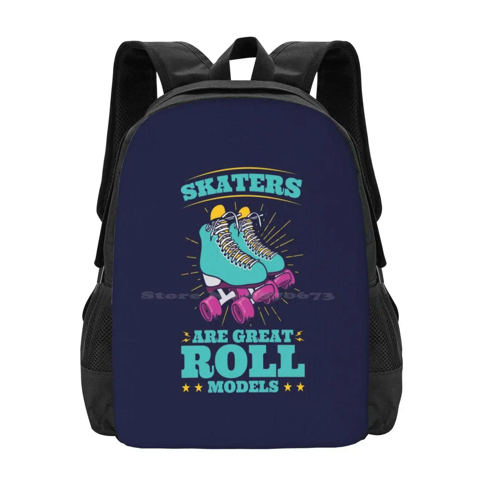 Roller Skating Skaters Are Great Roll Models School Bags For Teenage Girls Laptop Travel Bags Roller Skates Roller Skating