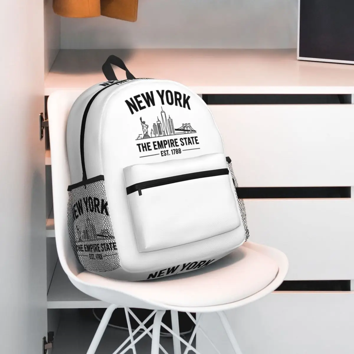 Brooklyn New York Empire State Backpack Student BookBag Kids School Bag Computer Shoulder Bags for Men Women