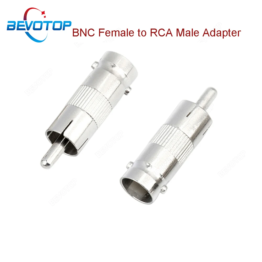 BEVOTOP 2pcs/lot Q9 BNC Female To RCA AV Male Straight Connector Adapter RCA AV To BNC Male Female for CCTV Video