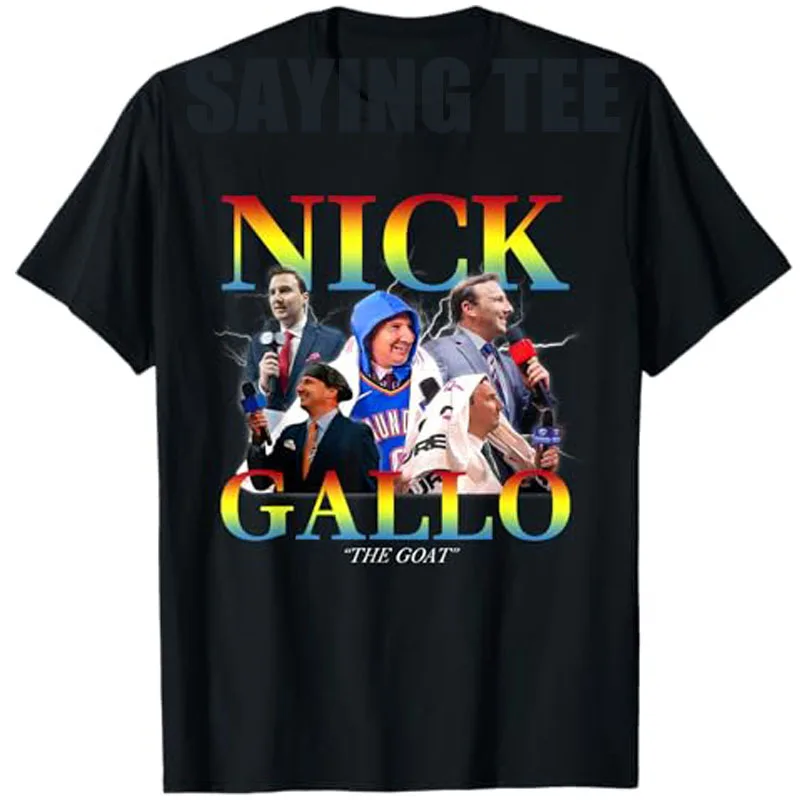 Funny Nick Gallo GOAT Fan Design T-Shirt Mens Fashion Basketball Lover Graphic Outfit Sportswear Saying Tee Novelty Gift Y2k Top