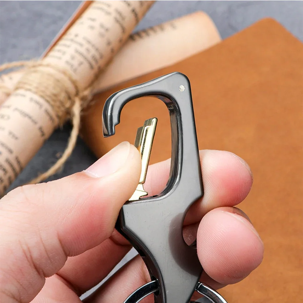 Mini Knife Keychain Foldable Personalized Lettering  Key Chain Men\'S Keyring Multi-Functional Bottle Opener Car Key Holder