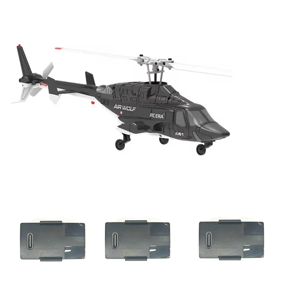 A61 RC Helicopter Battery  3.7V 220mAh / Charging Cable / Use For RC ERA A61 Parts