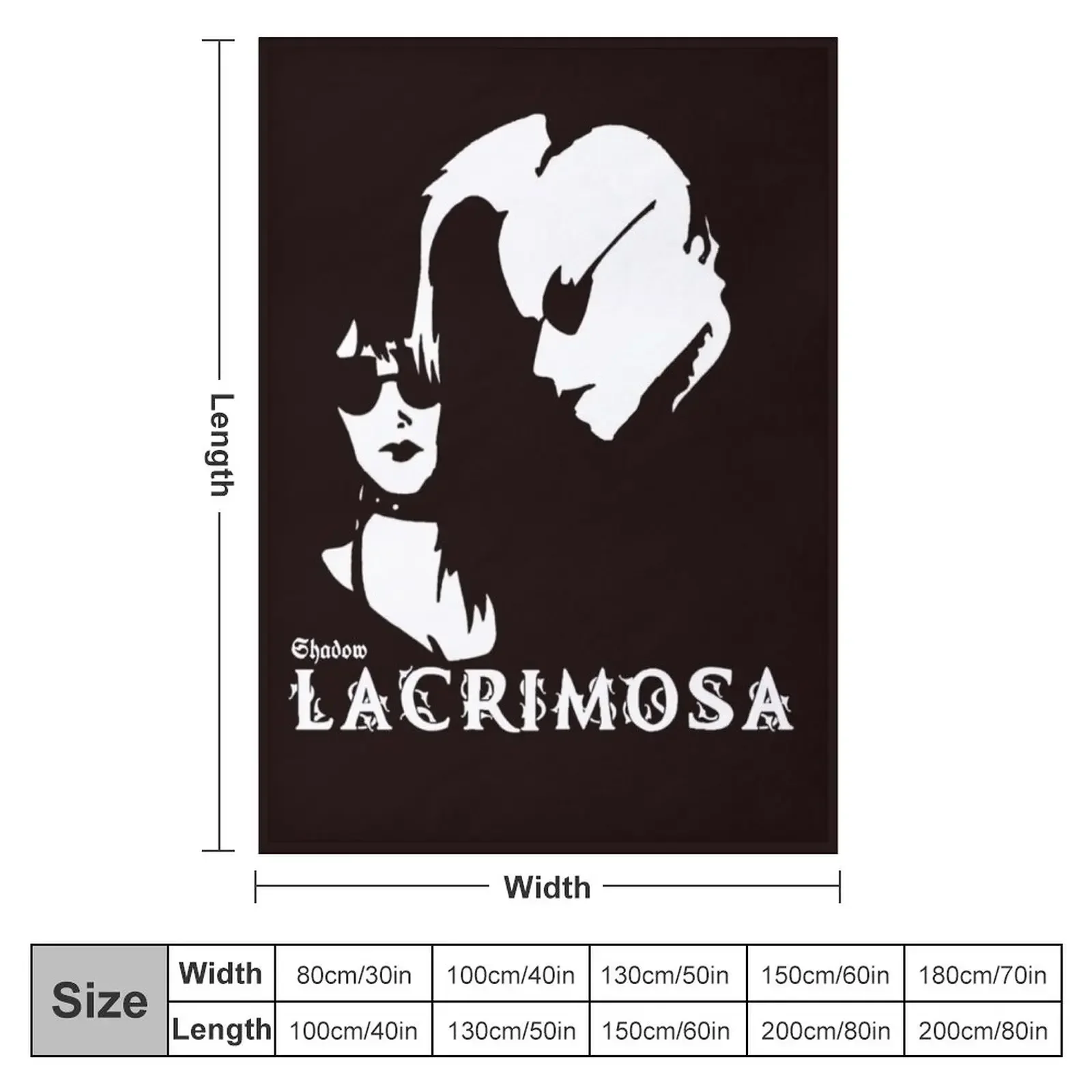 Lacrimosa Throw Blanket Extra Large Throw Sofa cosplay anime Blankets