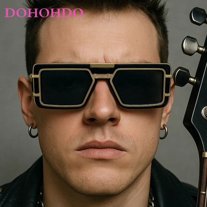 Cyberpunk Y2K Square Metal Women Sunglasses Trend Luxury Brand Designer Sunglass Men Outdoor Driving Shade Goggles Unisex UV400 - Image 3