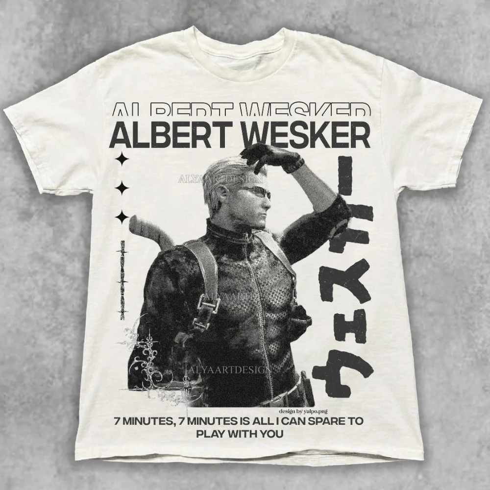 Albert Wesker T-Shirt: T-Shirt im Retro-Stil, Biohazard T-Shirt im Y2K-Stil, Amateur-T-Shirt, lässige Streetwear – Detail 2