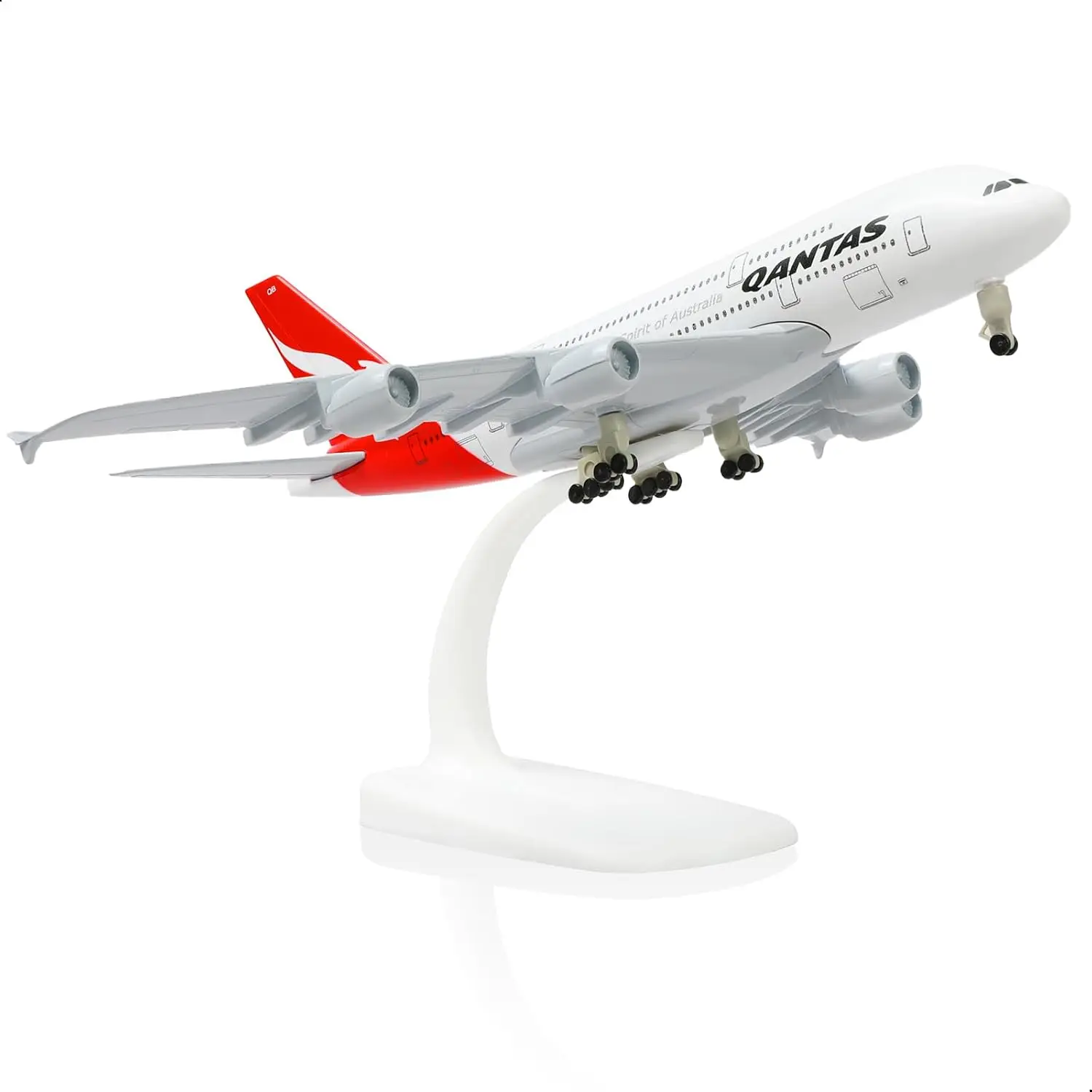 20cm A380 Australia Die-cast Metal Airplane Model -A380 Sky Jumbo with Stand for Aviation Enthusiast Gift or Display Decoration
