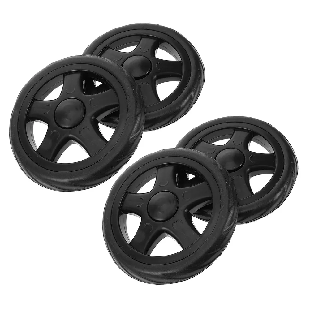 4Pcs Plastic Shopping Cart Wheels Swivel Casters Replacement for Foldable Utility Cart Grocery Trolley Laundry Basket Sturdy