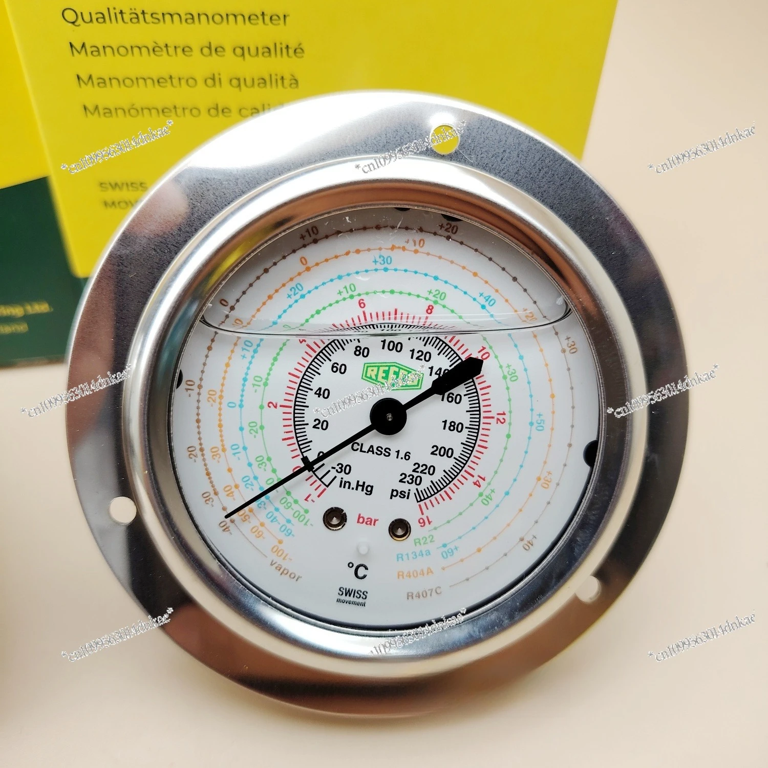 

MR-205/305-DS Refrigerant Pressure Gauge System Cold Storage Air Conditioning Unit Oil Gauge