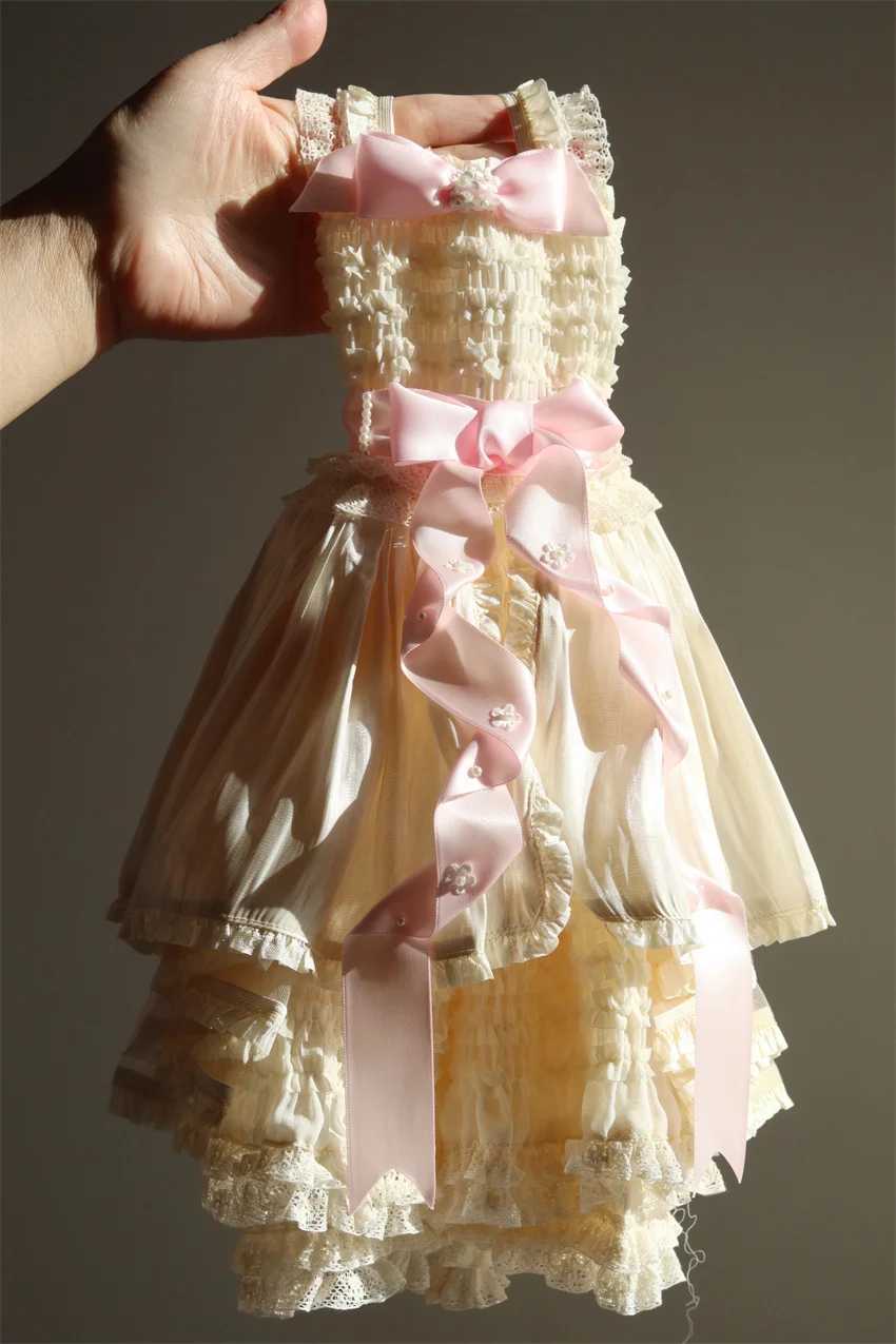BJD/SD Doll Clothes Dress Toys Elegant Pink Black Blue Long Lace-up 1/3 1/4 Small Slender Waist Gift Doll Accessories (no dolls)