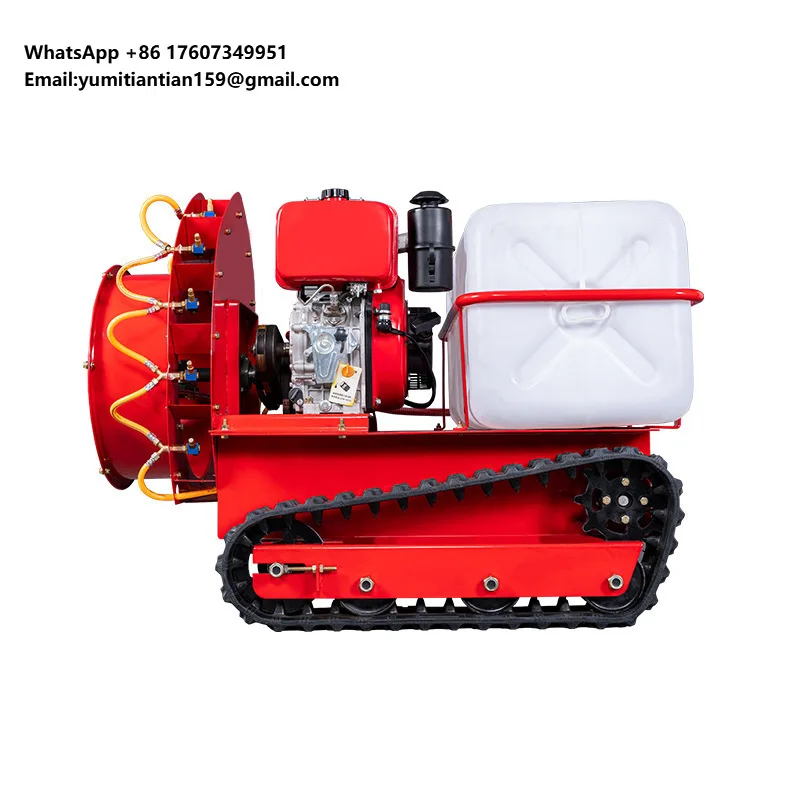 Factory Directly Farmland Orchard Remote Control Crawler Robot  Agricultural Motorized Sprayer Air Mist Blower Farm Sprayer