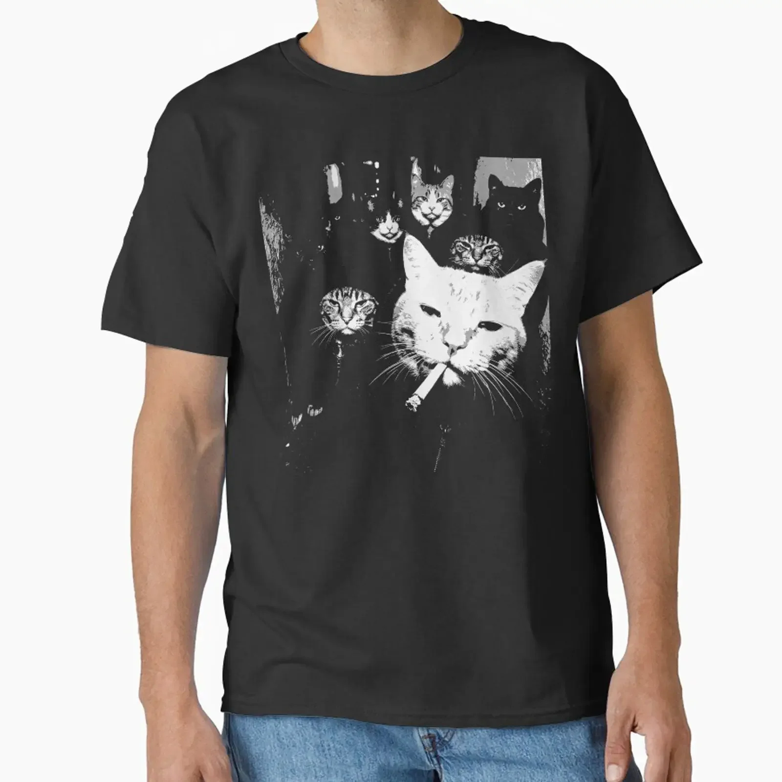 Cat Mafia Classic T Shirt vintage Washed Stretched Soft Comfortable designer clothes Stylish Top For Everyday Wear graphic