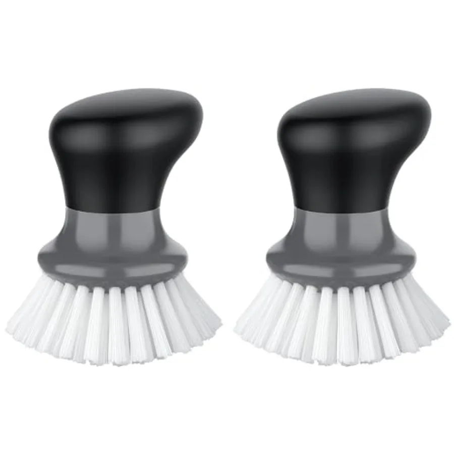 Dish Scrub Brush, Palm Brush Dish Scrubber,,Pack of 2 Kitchen Brushes for dishes, pans, pots, sink cleaning, palm scrubber, pal
