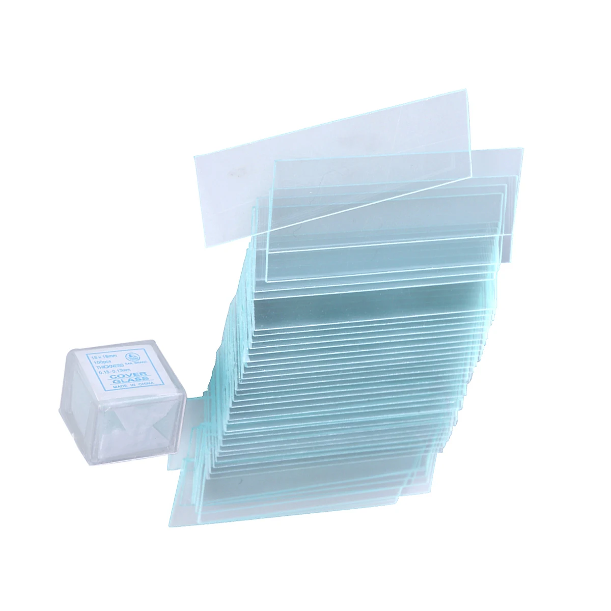 

50 Blank Microscope Slides with 100 Square Cover Glass Optical Glass No Edge Safe for Optical Microscope Accessories