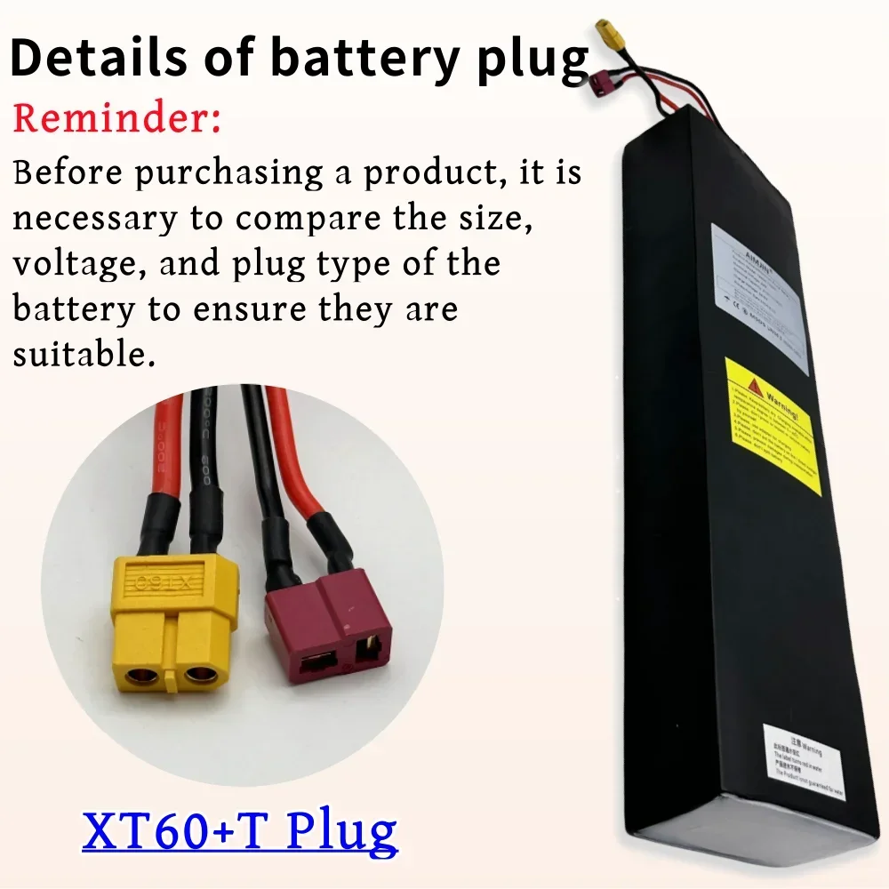 

18650 13S6P Lithium-ion Battery Pack 48V 21Ah High-power Rechargeable Battery For KUGOO M4 Pro Electric Scooter Battery