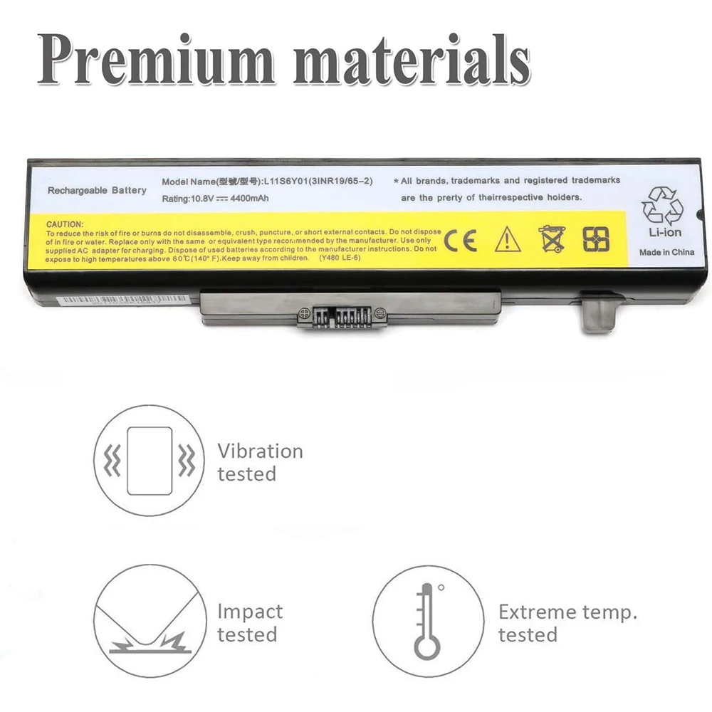 48Wh Y480 G480 Y580 Z380 Z480 Z580 Z585 G480 G580 Laptop Battery Replacement for Lenovo IdeaPad P/N：L11S6Y01 L11L6Y01 45N1043