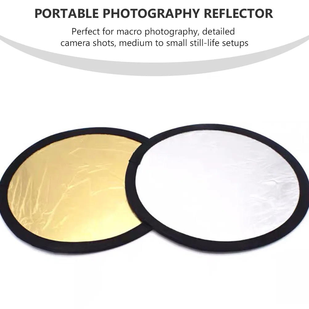 

2Pcs Portable Photography Reflector 2in1 Disc for Macro Shots Portable Photography Reflector