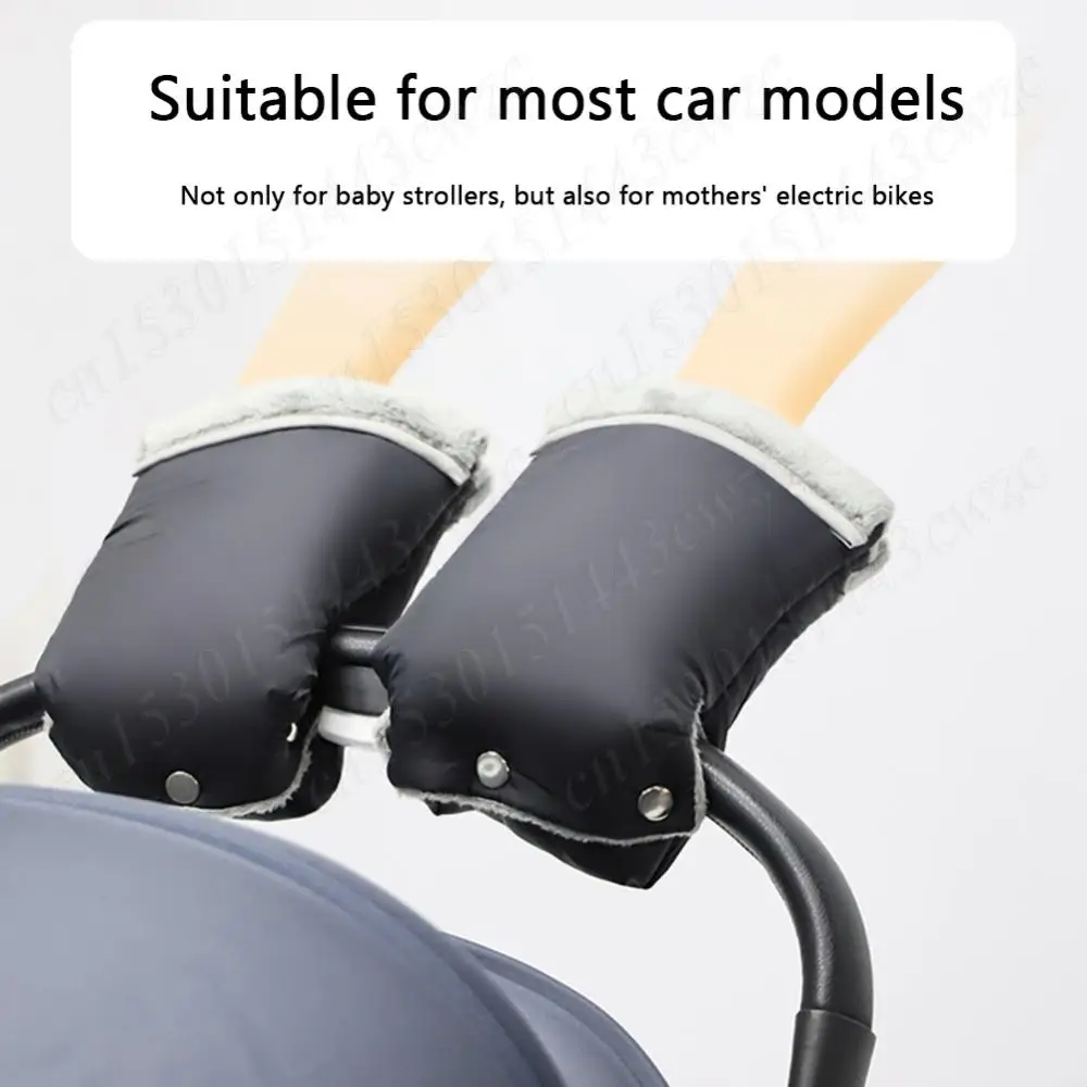 New Winter Warm Stroller Gloves Anti-Freeze Stroller Mittens Keep Warm Winter Pram Hand Muff Snow Proof Thick Pushchair Gloves