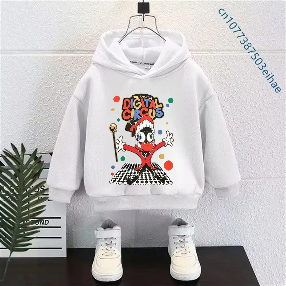 The Amazing Digital Circus Cosplay Hoodie For Boys Girls Spring Autumn Long Sleeve Hooded Jacket Cartoon Print Casual Clothes