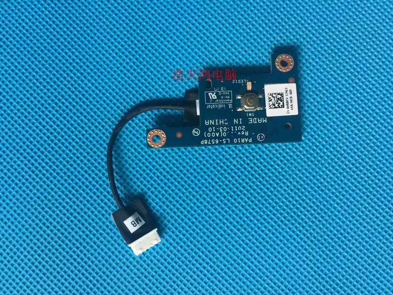 

For Dell Alienware M18X R1 R2 laptop Power Button Board with Cable switch Repairing Accessories 092XH8 PAR10 LS-6578P