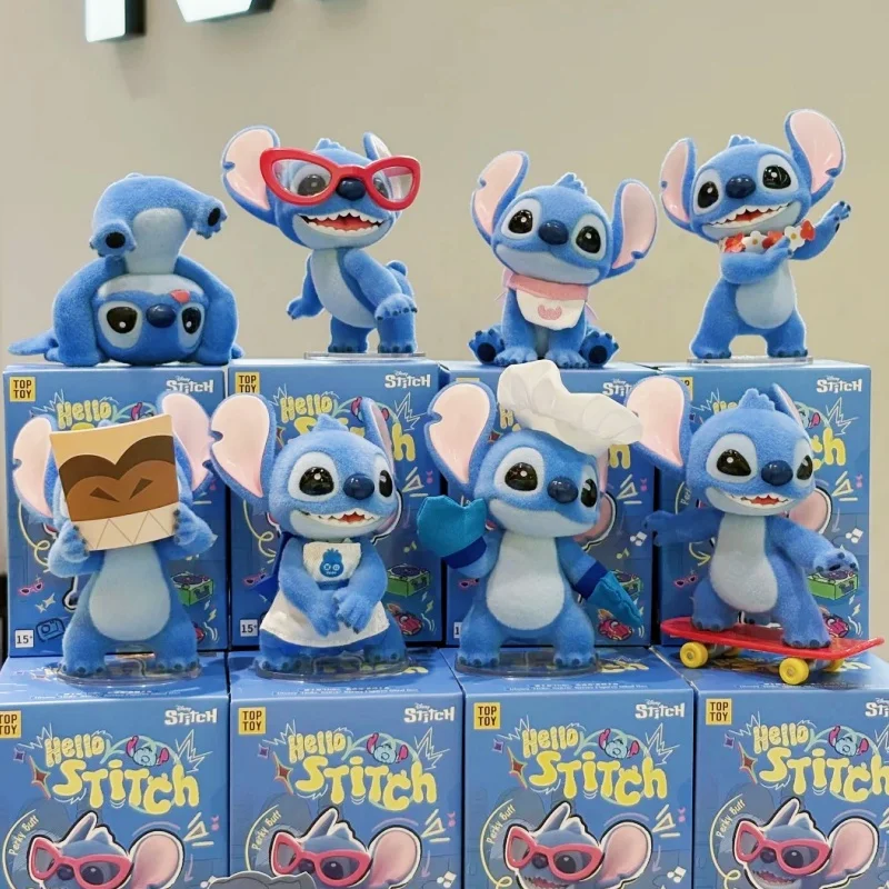 

Hot Original Stitch Mystery Box Toptoy Blind Box Hello Stitch Series Cute Characters Desktop Ornaments Children'S Birthday Gifts