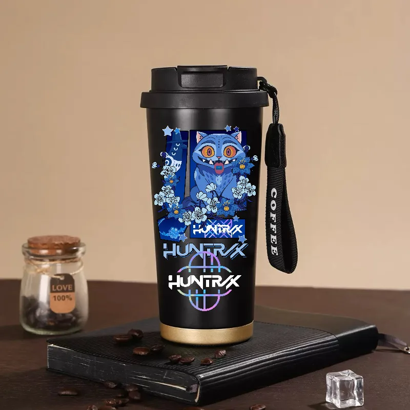 KPop Demon Hunters Insulated Water Bottle Stainless Steel Double Wall Vacuum Thermal Flask for Hot Cold Beverages Portable Gift