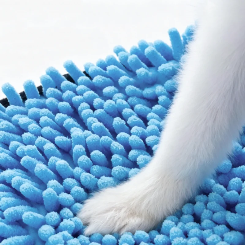 Großes Saugfähiges Schnelltrocknendes Haustier-Badetuch für Katzen und Hunde Golden Retriever Haardecke Kleine Hunde-Badeutensilien Teddy – Detail 4