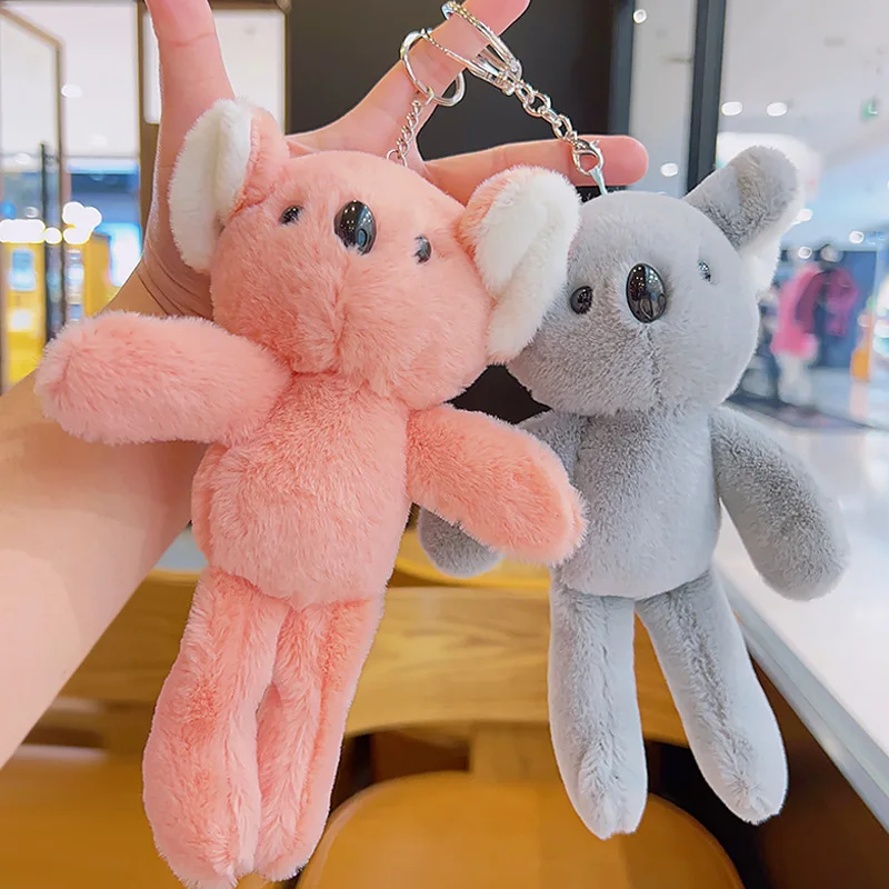 

new Cute koala plush keychain lifelike soft cool car pendant funny decorate fashione boutique birthday couple gift