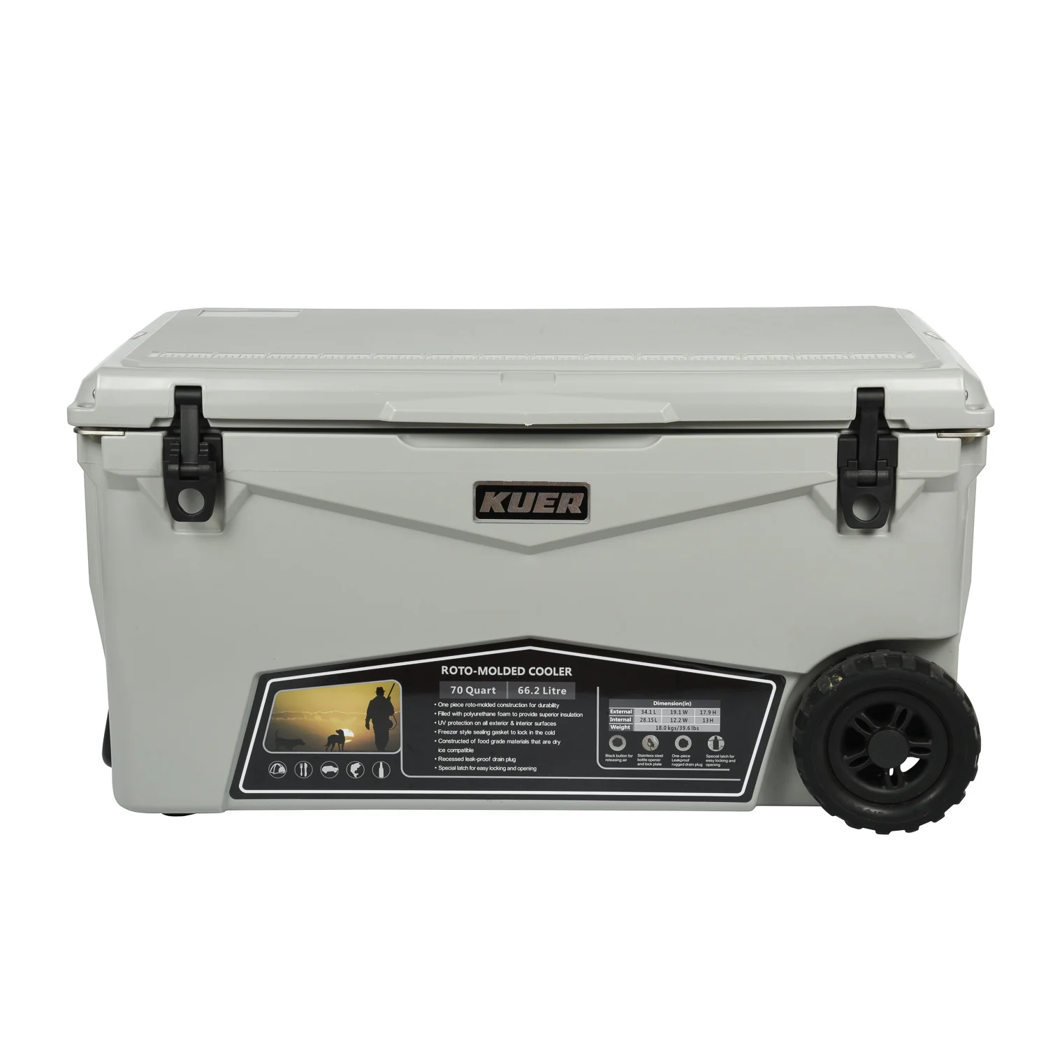 70L Food‑Grade Ice Chest Cooler for Outdoor Fishing Storage