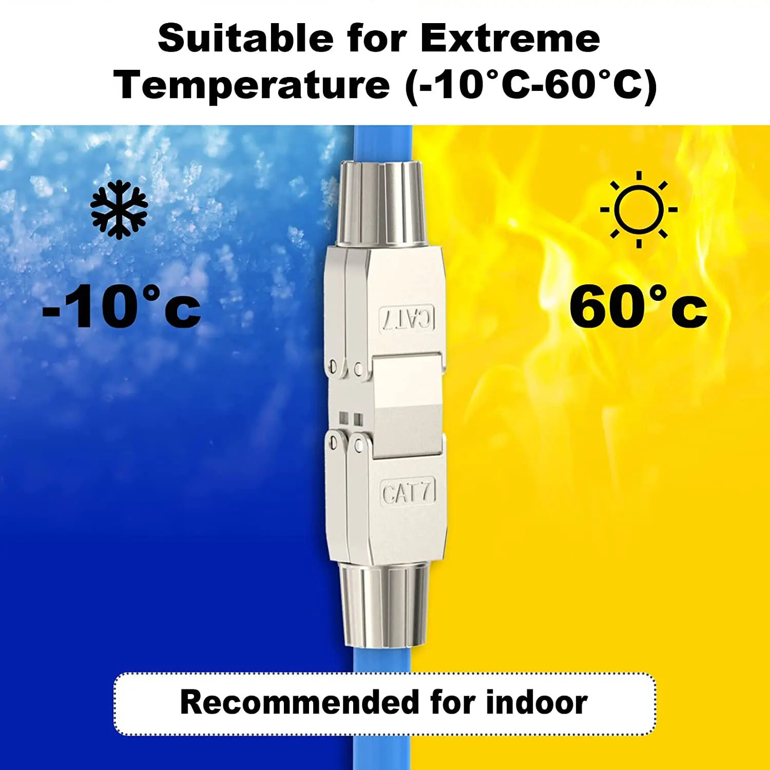 ZoeRax LSA-Netzwerkkabelverbinder, werkzeuglos, Cat7 Cat6a, RJ45 LAN-Verlängerung, geschirmt für Installationskabel, Ethernet – 1 Stück – Detail 6