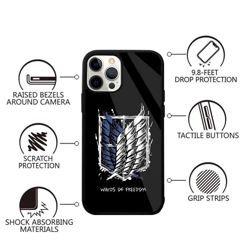 Anime A-Attack ON T-TitanS Phone Case Strong Magnetic For IPhone 15,14,13,Pro,Max,Plus,11,12,Mini For Magsafe Wireless Charging